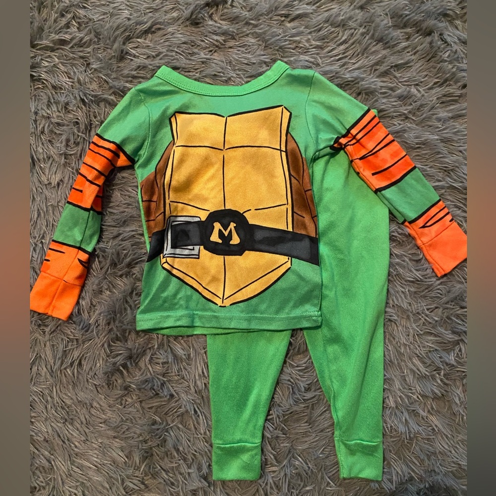 Nickelodeon Green and Orange Superhero Costume